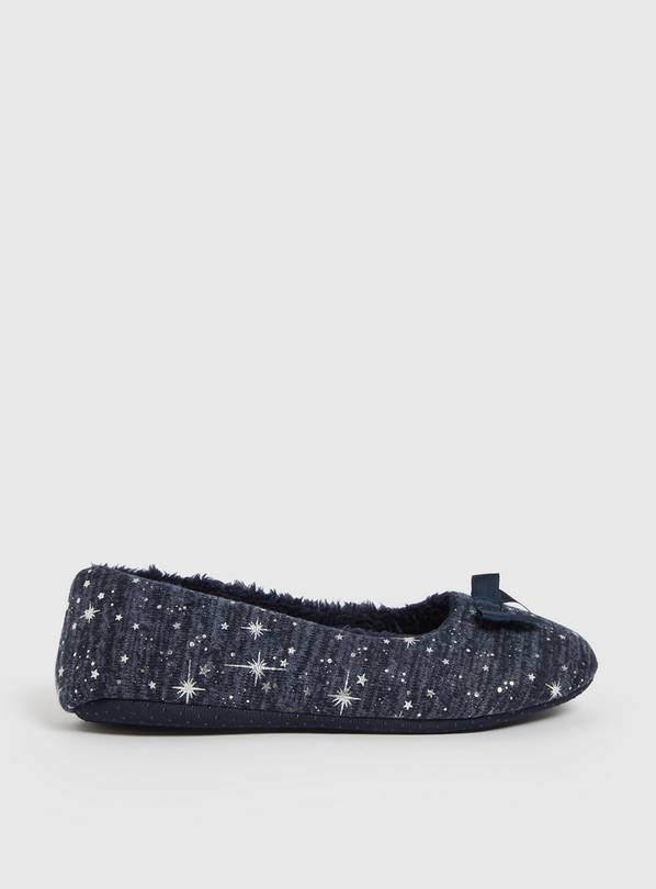 Navy on sale ballerina slippers