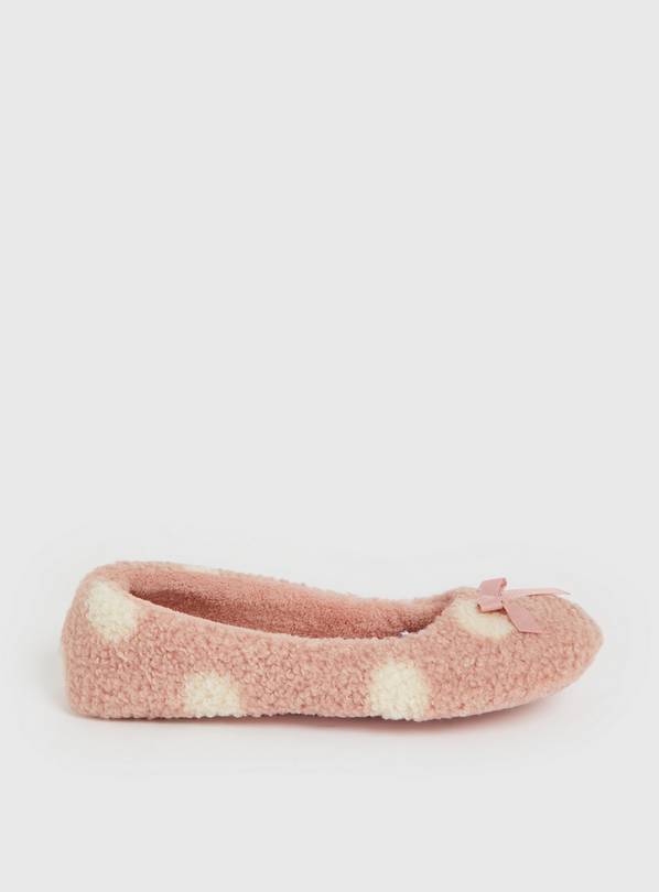 Pink Polka Dot Ballerina Slippers 6