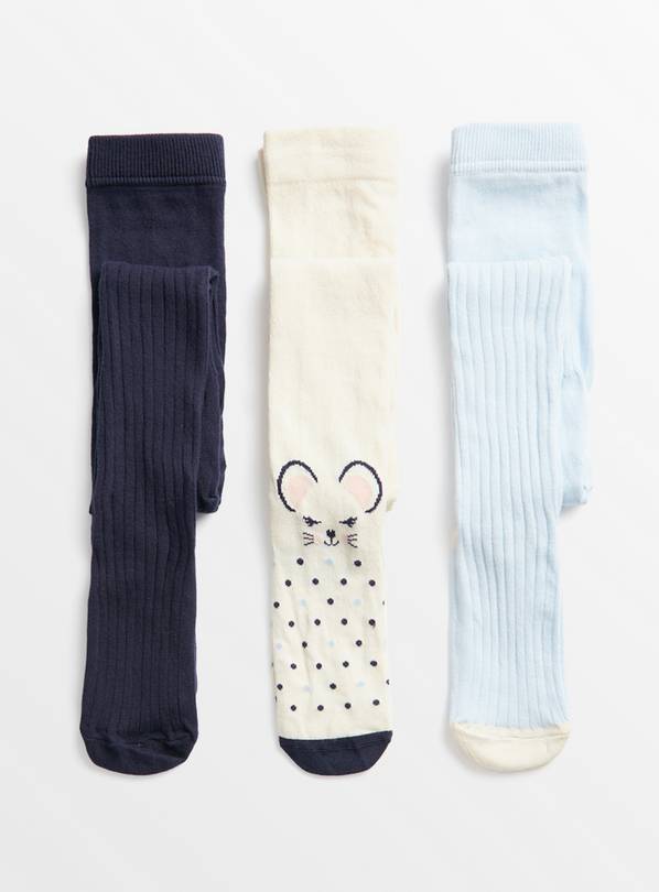 Blue Bunny Tights 3 Pack 2-3 years