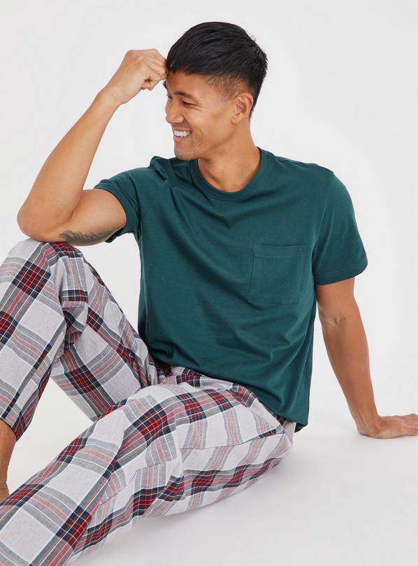 Green & Red Check Pyjamas M