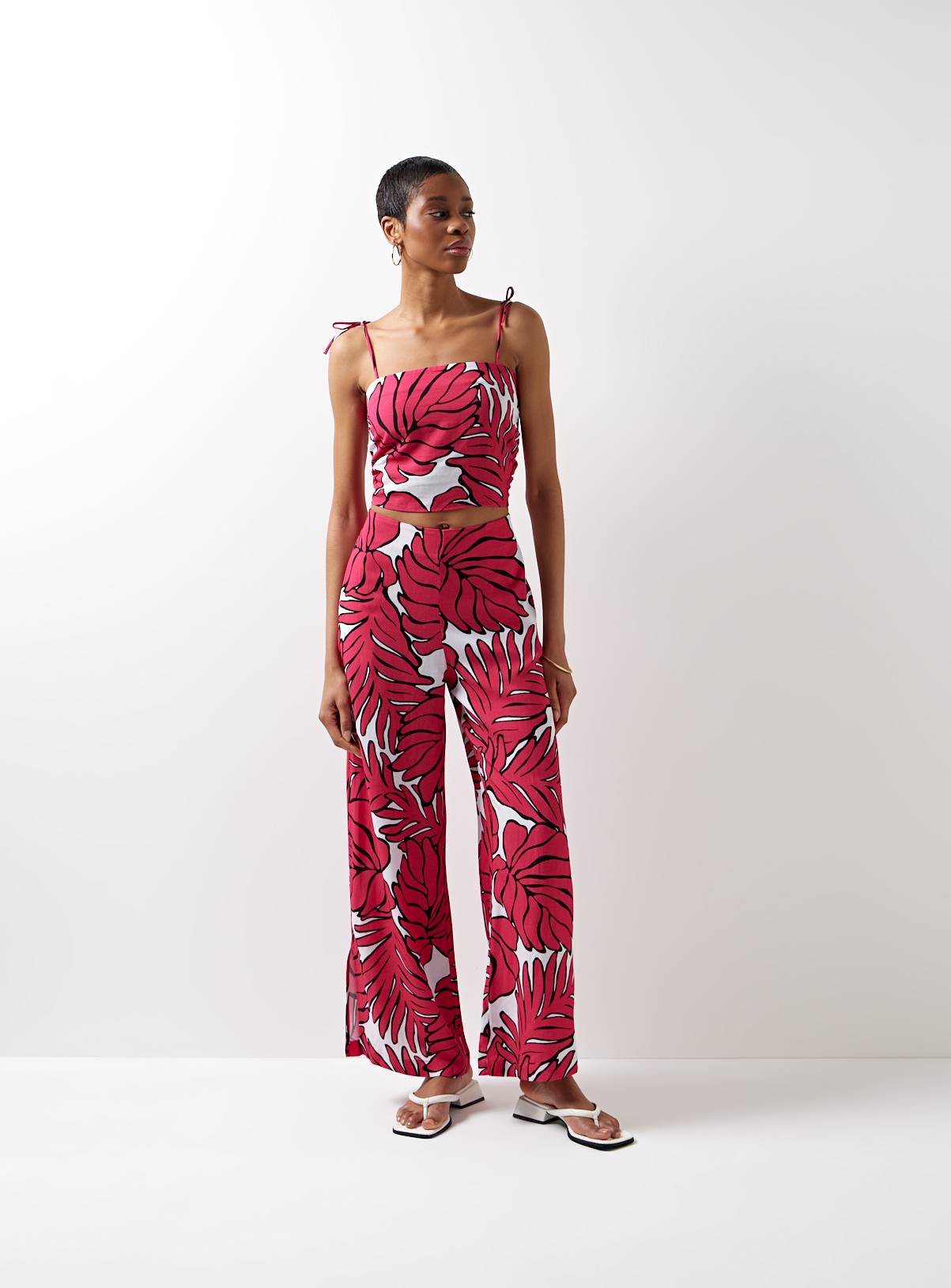 For All The Love Printed Linen Wide Leg Coord Trousers 8 - Image 5