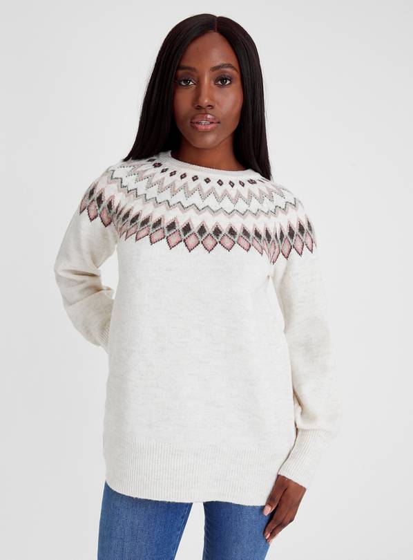 Buy Oatmeal Fairisle Knitted Jumper 20 | Jumpers | Argos