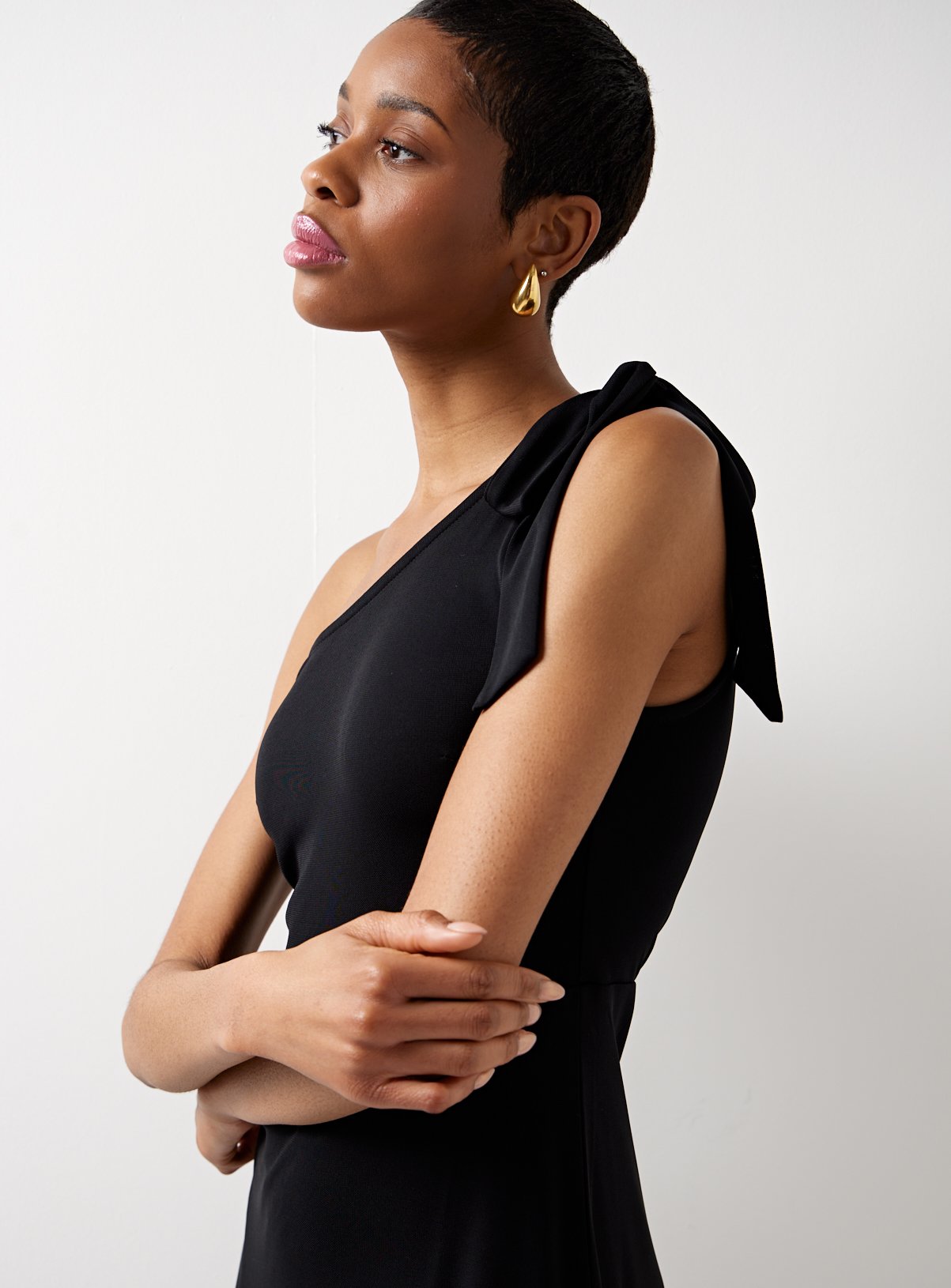 For All The Love Fluted One Shoulder Midaxi Dress 8 - Image 2 thumbnail