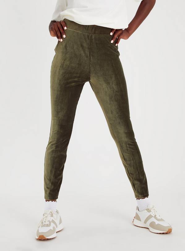 Buy Khaki Corduroy Leggings 12 | Leggings | Argos