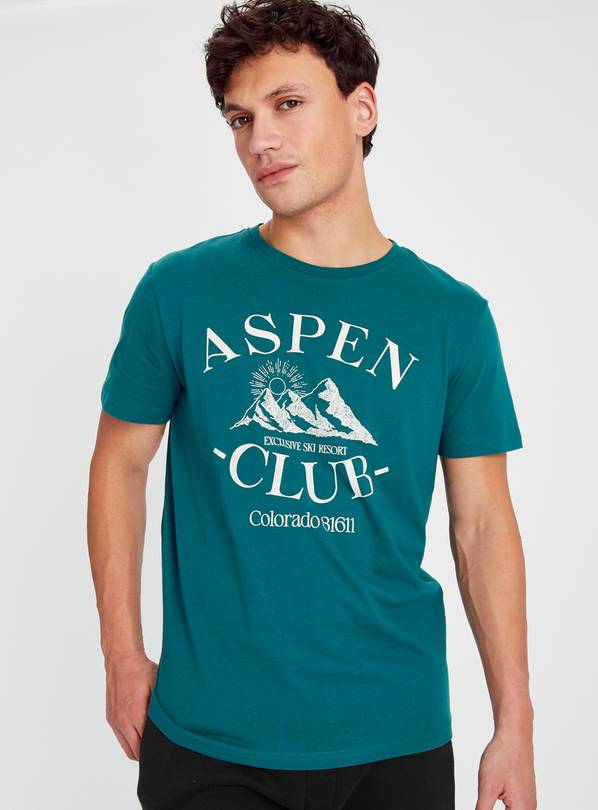 Green Aspen Club Graphic T-Shirt XXL