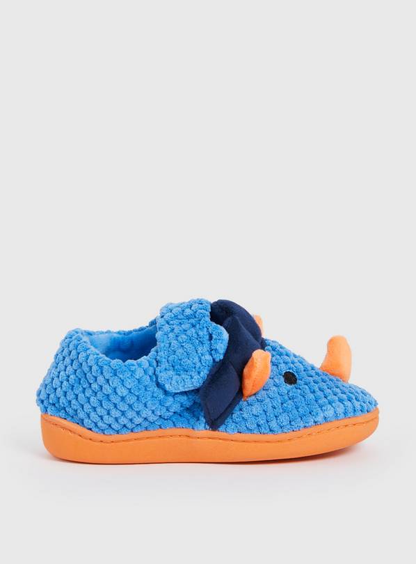 Blue Dino Cupsole Slippers 8-9 Infant