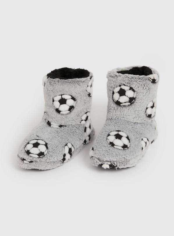 Buy Grey Football Print Slipper Boots 1 2 Slippers Tu