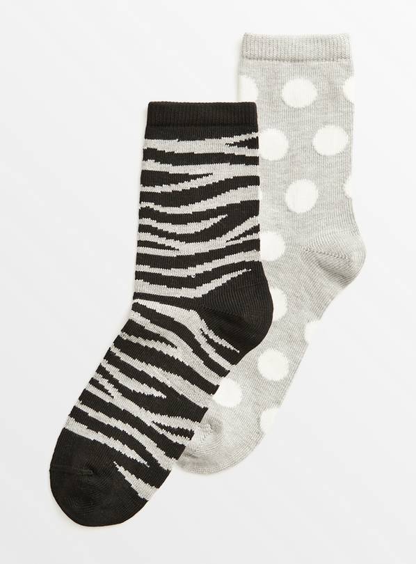 Buy Zebra Spot Thermal Socks 2 Pack 4 8 Socks Tu