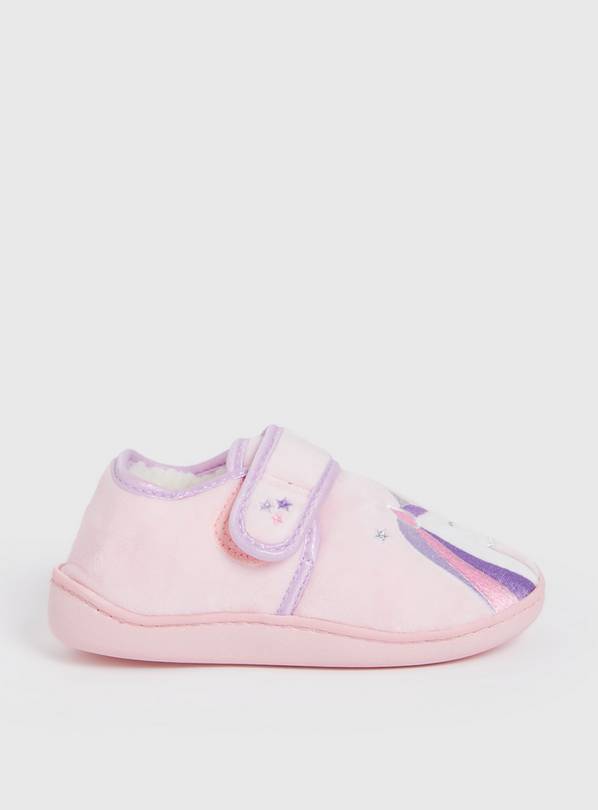 Pink Unicorn Cupsole Slippers 4-5 Infant