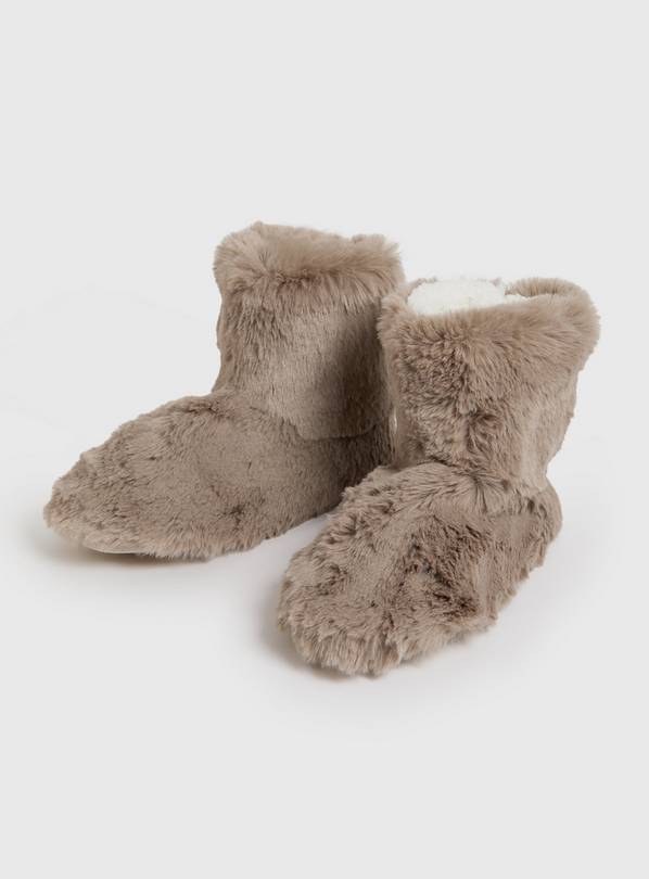 Womens furry deals slipper boots