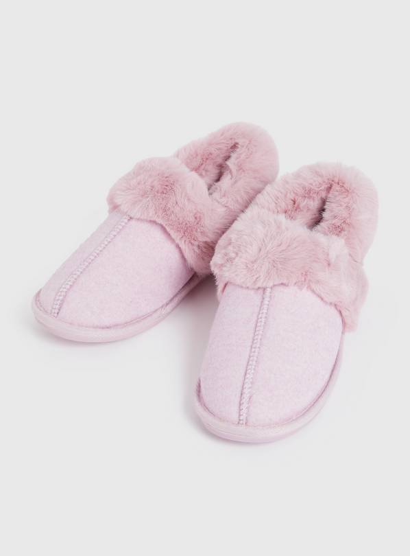 Buy Pink Faux Fur Slippers 5 Slippers Tu