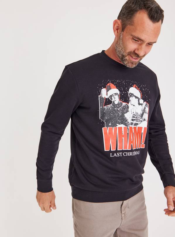 Buy Wham Black Last Christmas Sweatshirt XL Christmas jumpers