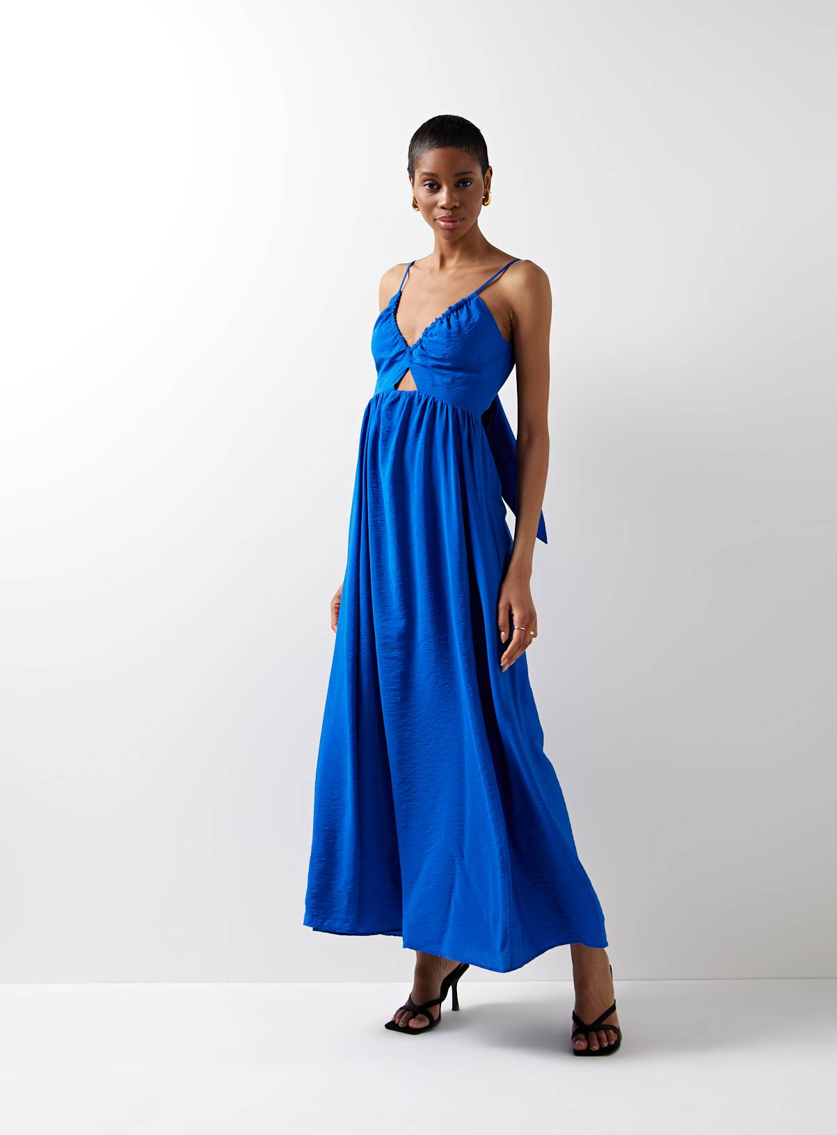 For All The Love Tie Back Ruched Bust Midaxi Dress 6 - Image 1