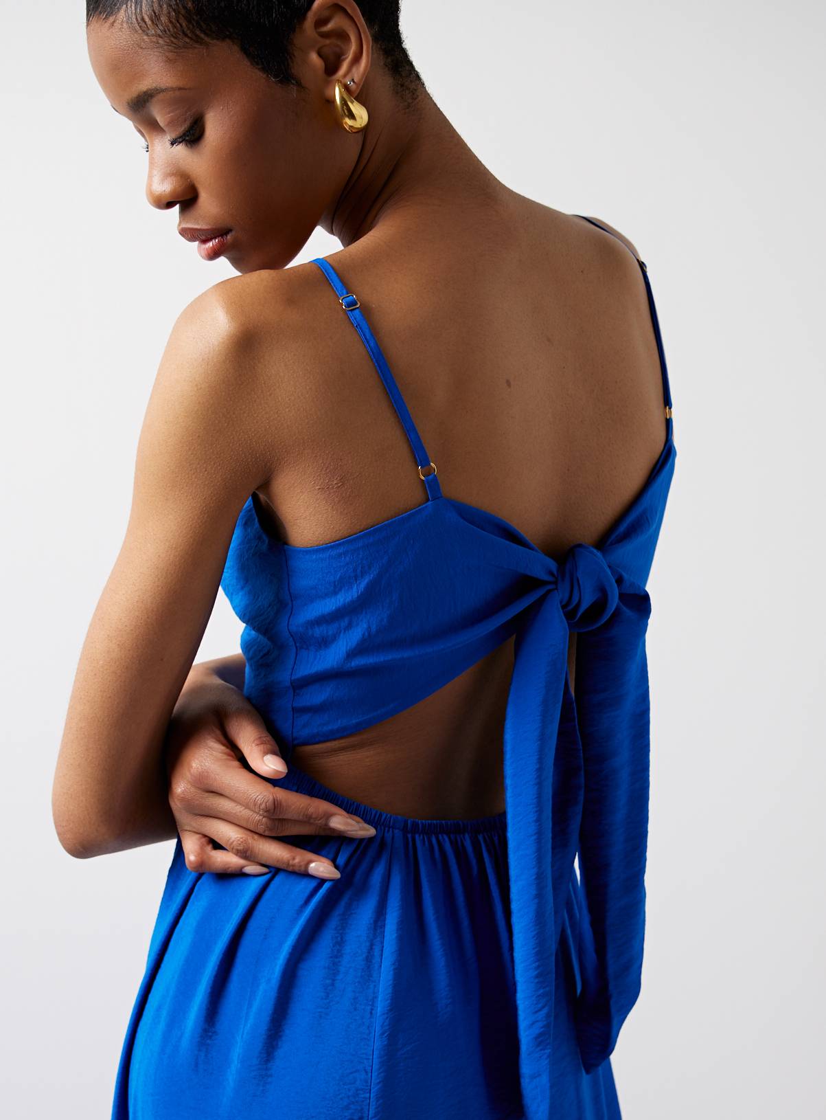 For All The Love Tie Back Ruched Bust Midaxi Dress 6 - Image 2