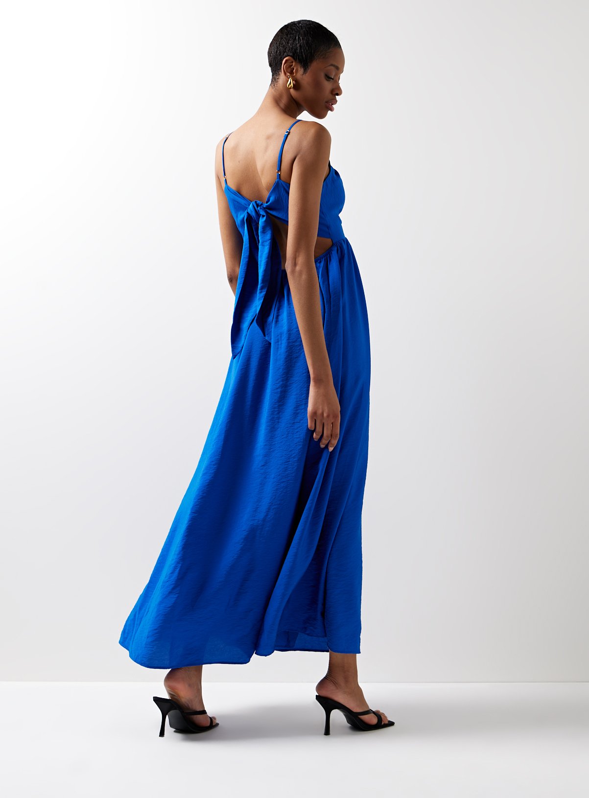 For All The Love Tie Back Ruched Bust Midaxi Dress 6 - Image 3 thumbnail