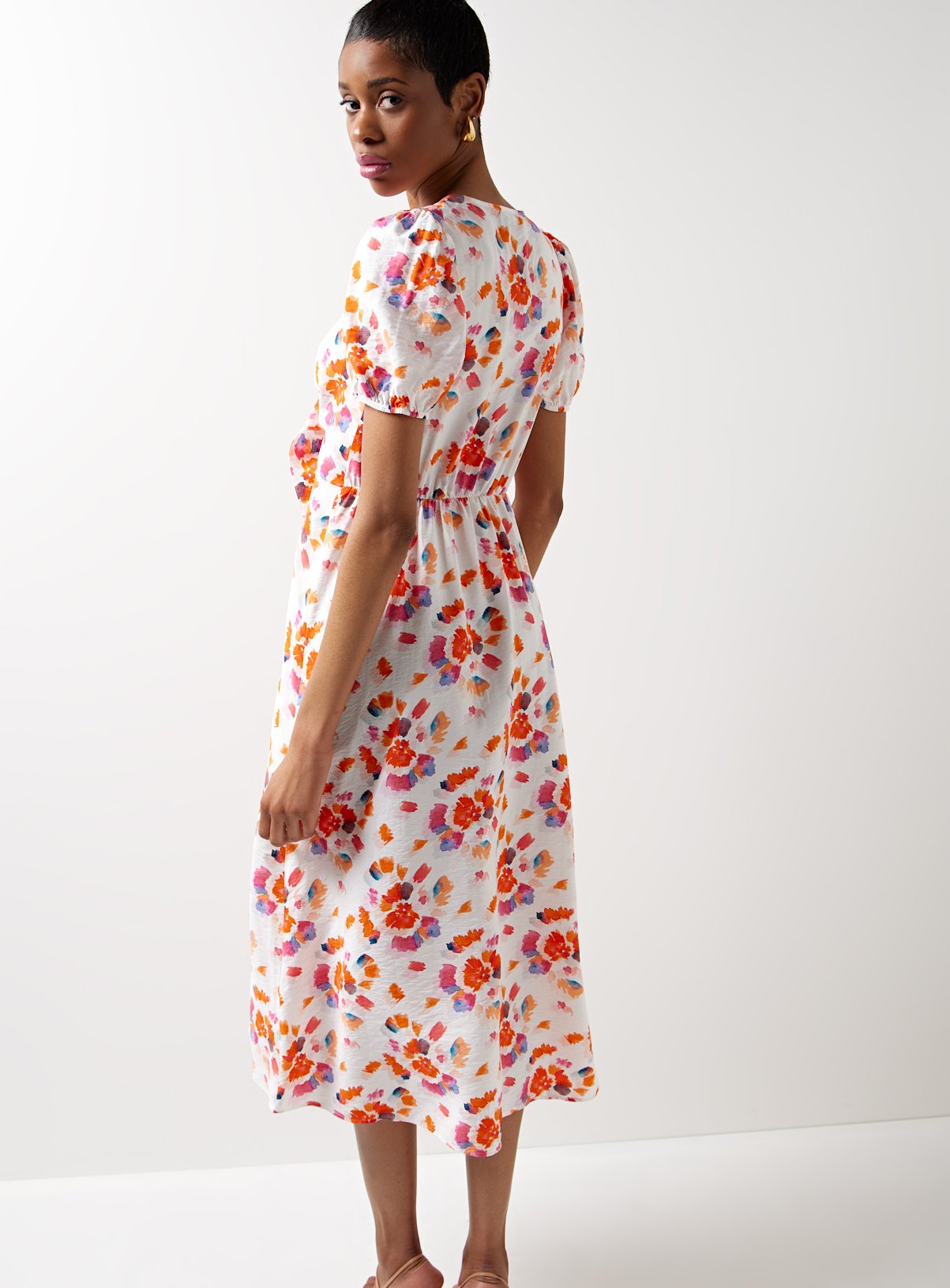 For All The Love Printed Keyhole Cut Out Midi Dress 8 - Image 3 thumbnail