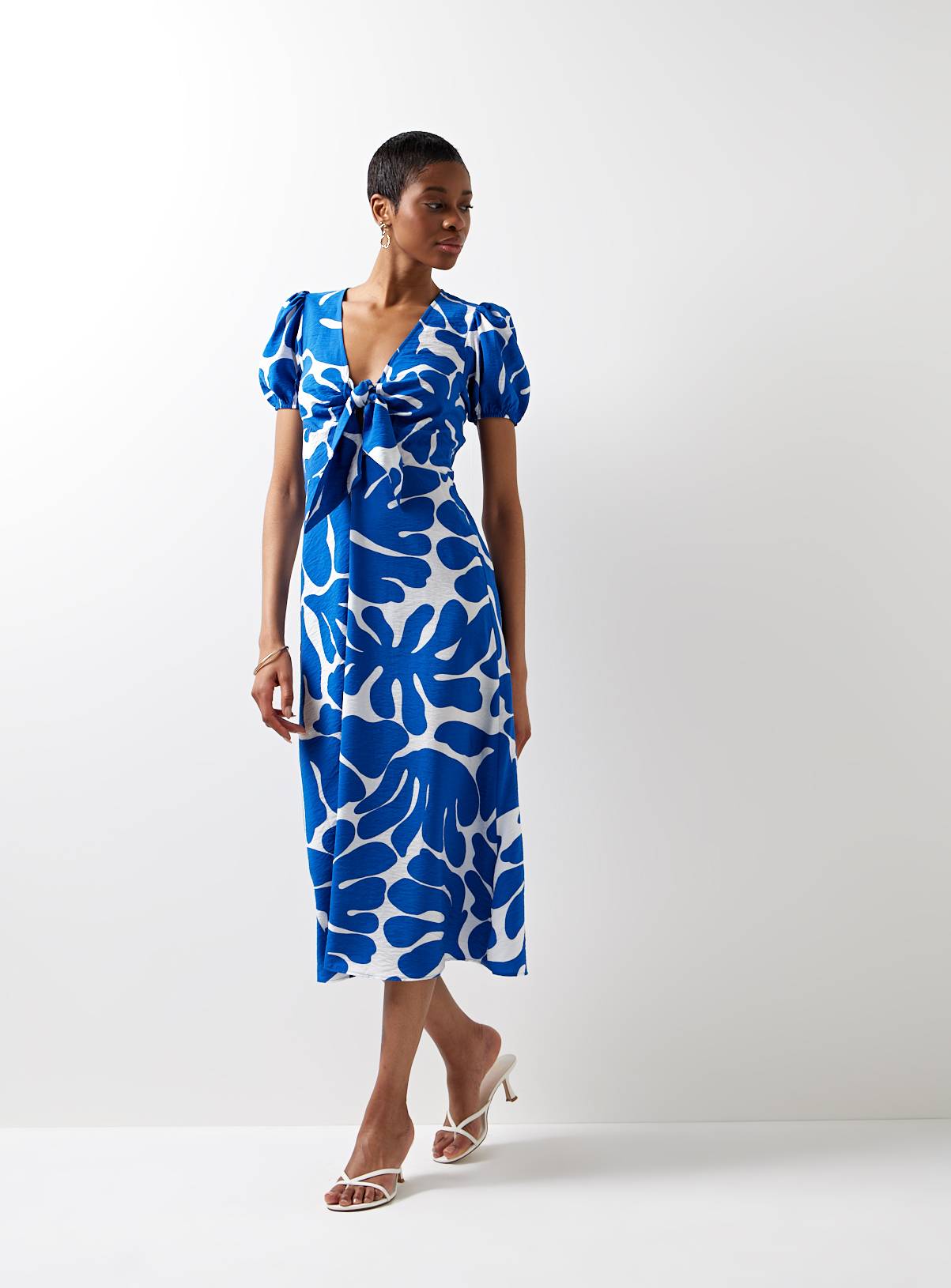 For All The Love Printed Keyhole Cut Out Midi Dress 14 - Image 1