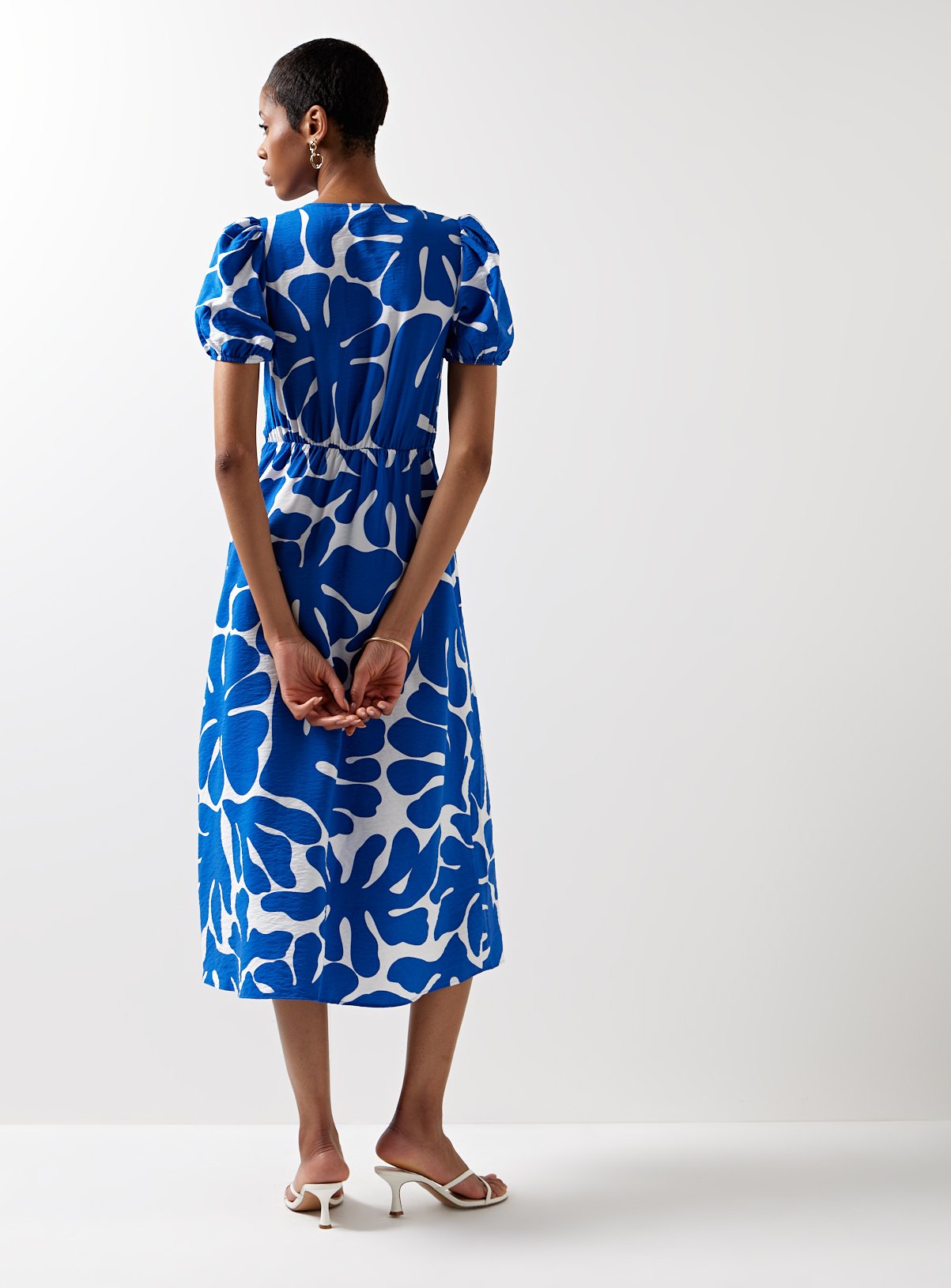 For All The Love Printed Keyhole Cut Out Midi Dress 14 - Image 3 thumbnail