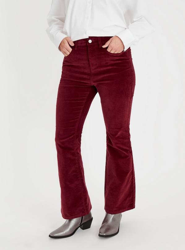 Corduroy kick flare trousers, Women's trousers