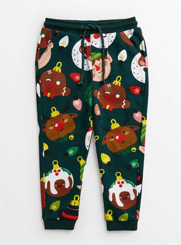 Christmas Green Bauble Print Joggers 1.5-2 years