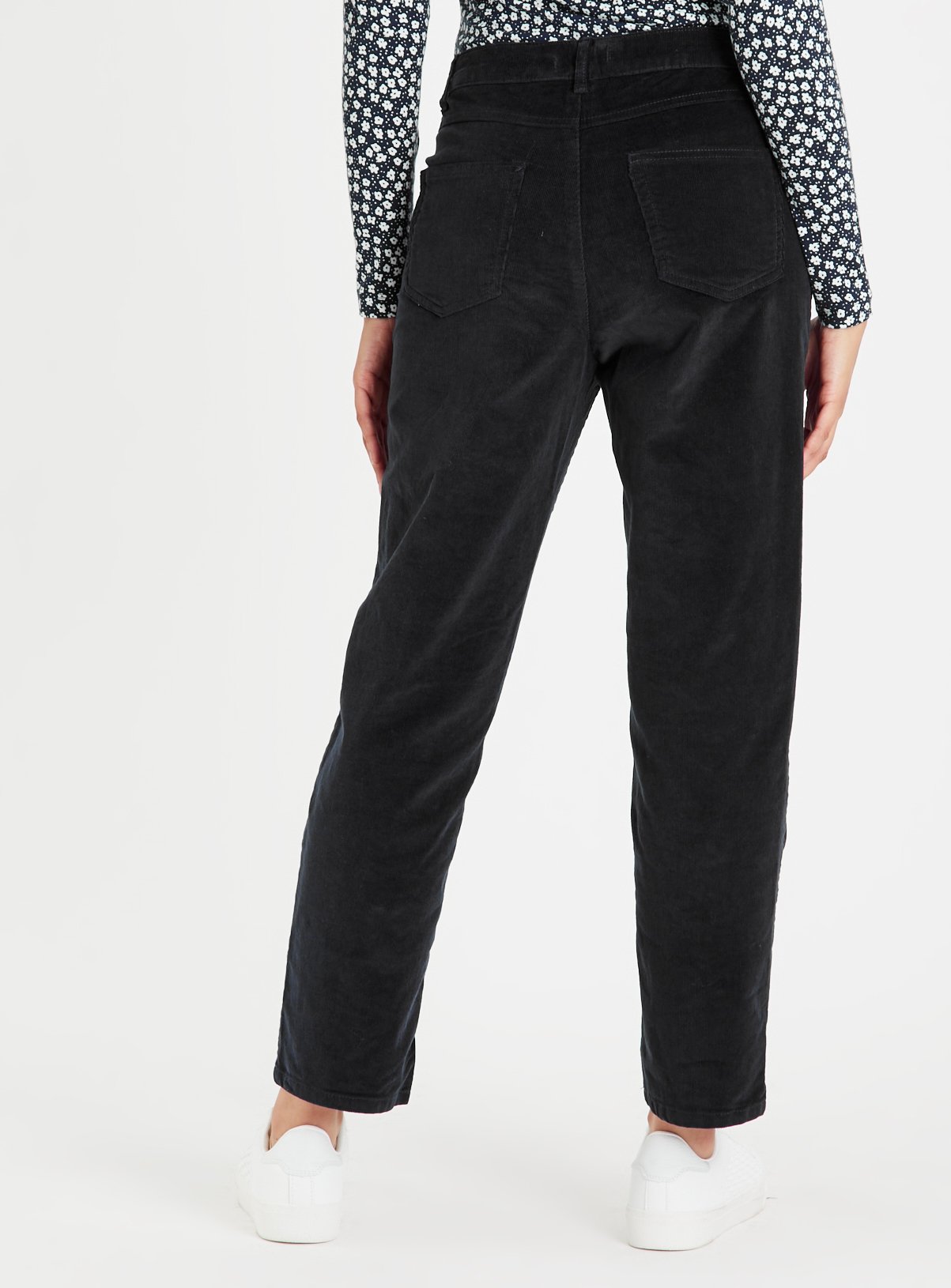Navy Tapered Leg Corduroy Cargo Trousers 10 - Image 4 thumbnail