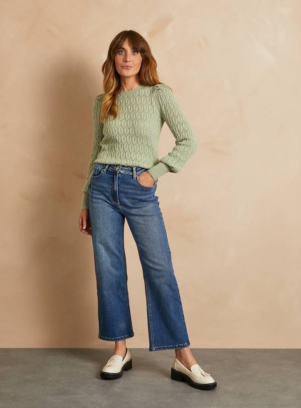 Buy EVERBELLE Green Pointelle Knitted Jumper 12 Jumpers Argos