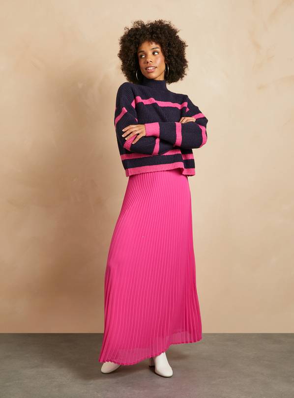 Hush pink pleated skirt sale