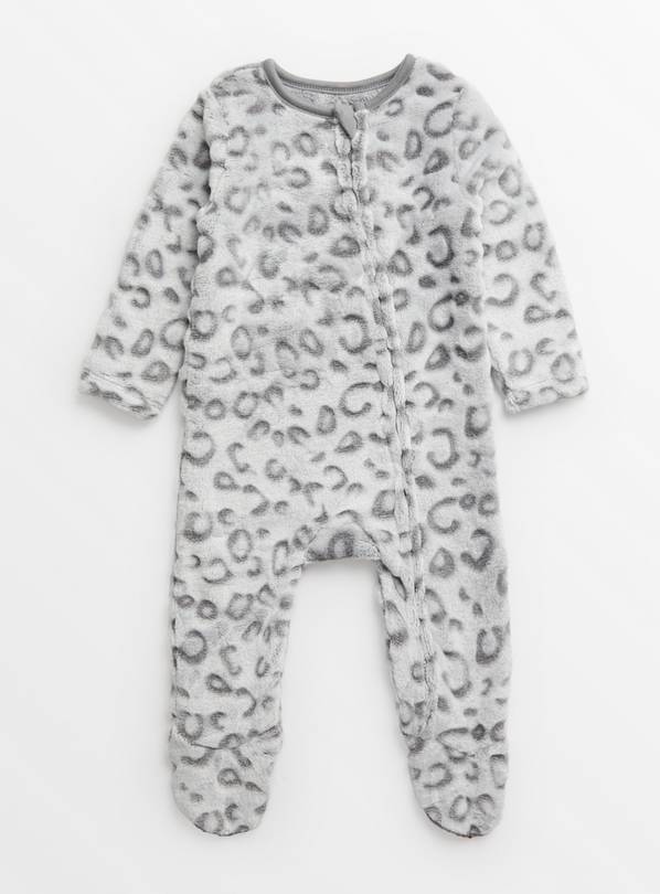 Buy Grey Animal Pattern Fleece Sleepsuit 3-6 months, Sleepsuits and  pyjamas