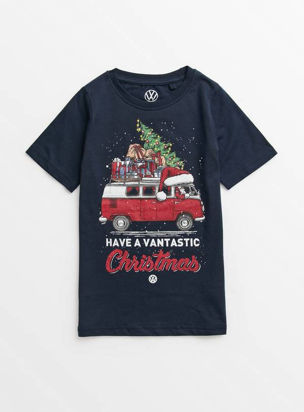 Volkswagen Navy Christmas T-Shirt 9 years