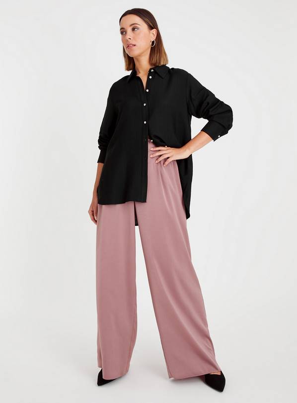 FULL LENGTH SATIN TROUSERS - Pink