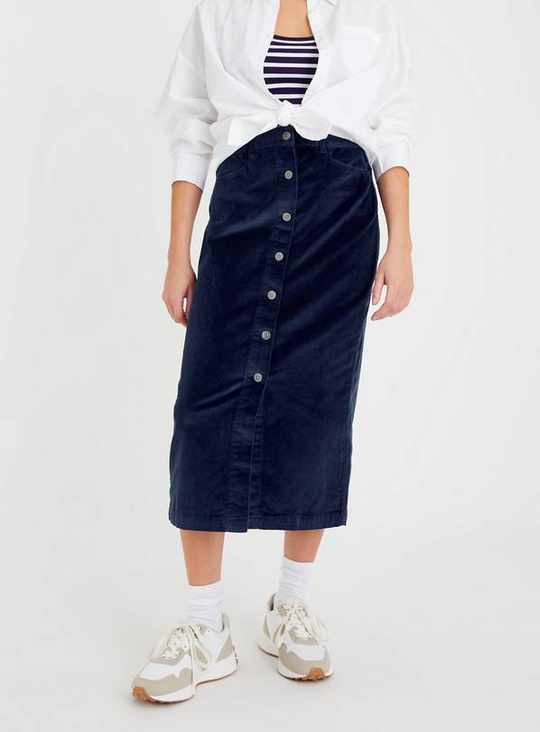 Royal blue corduroy outlet skirt