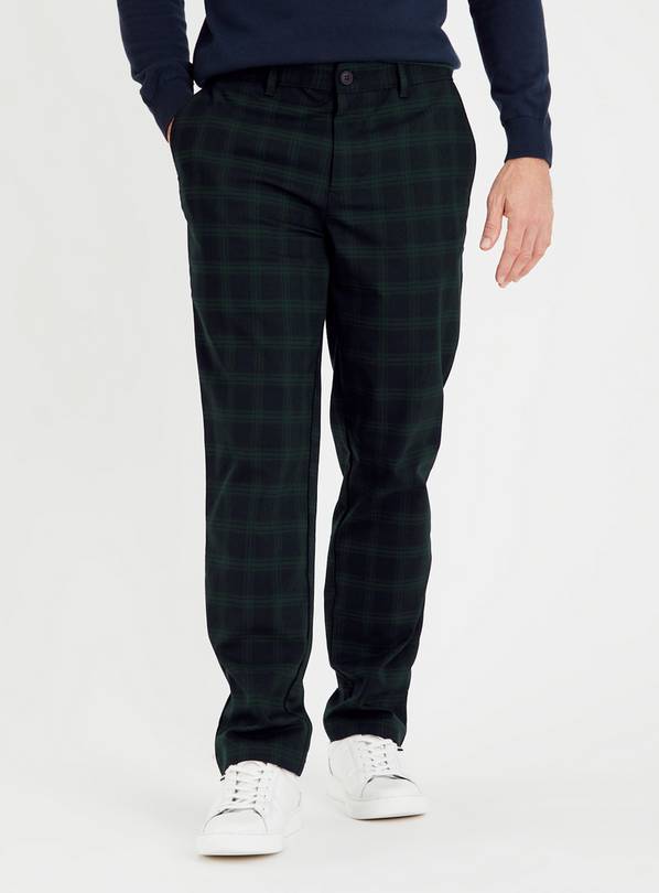 Premium Navy Tartan Chinos 34L