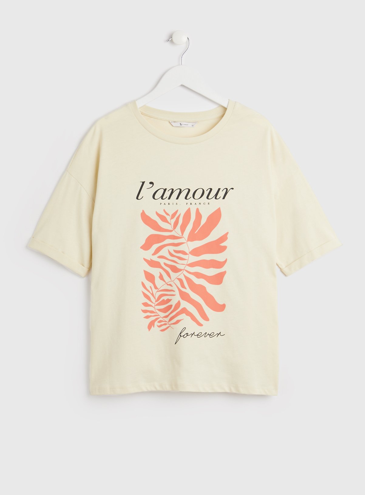 Sku: MAY G4 STYLED L'AMOUR GRAPHIC TEE:Yellow:10 - Image 3 thumbnail