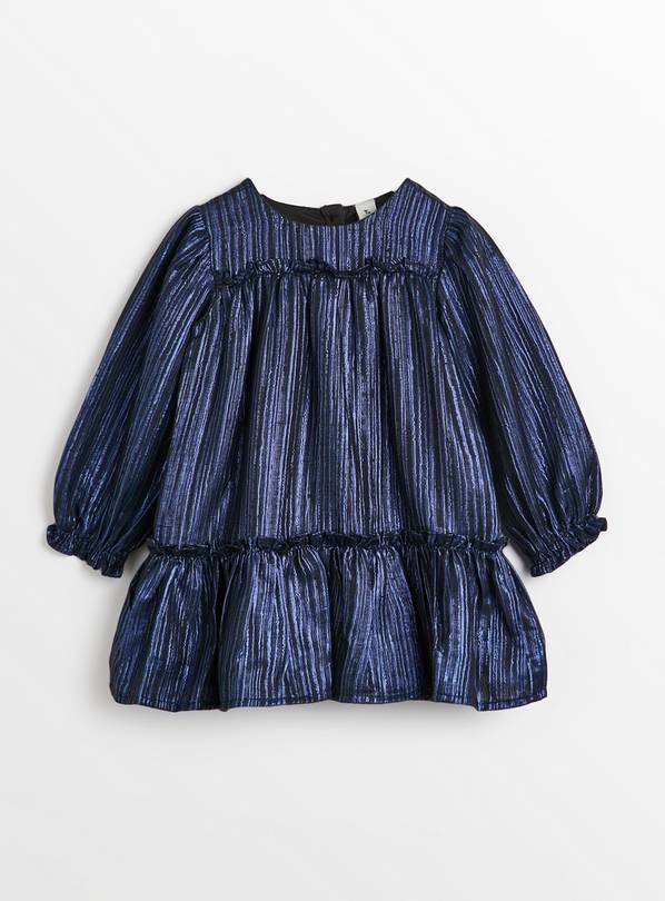 Navy Foil Party Dress 1.5-2 years