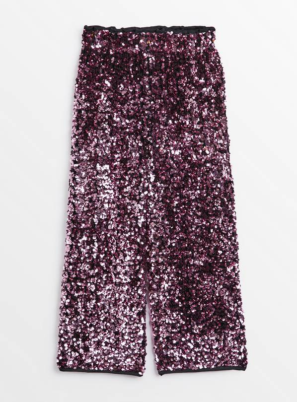 Pink sequin hot sale pants