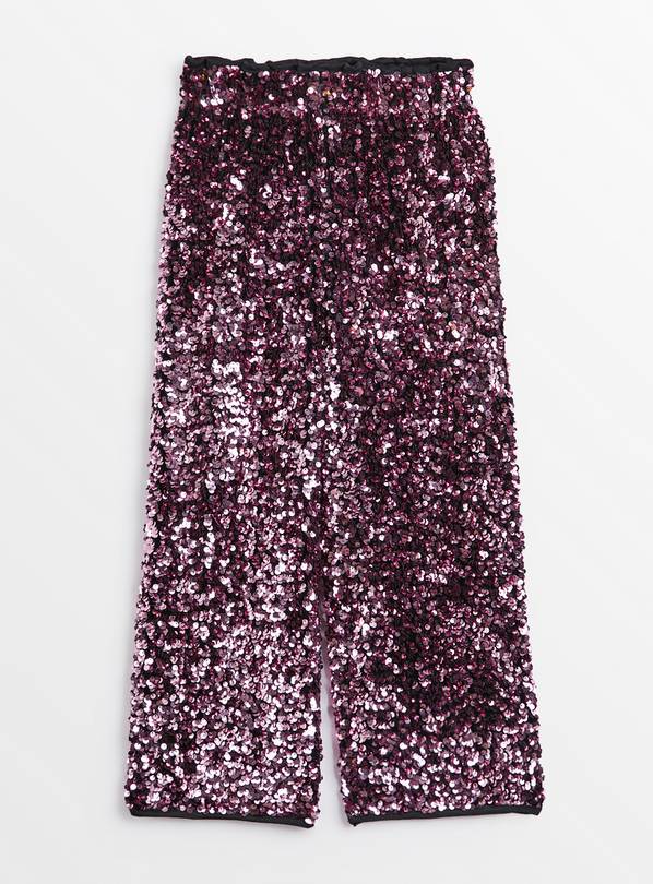 Pink Sequin Party Trousers 8 years