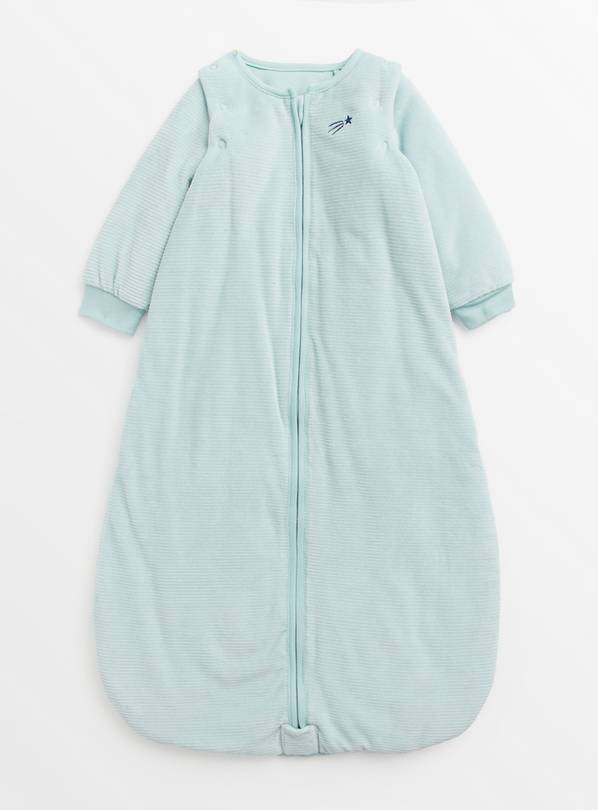 Buy Blue Velour Star 2.5 Tog Long Sleeve Sleeping Bag 0 6 Months