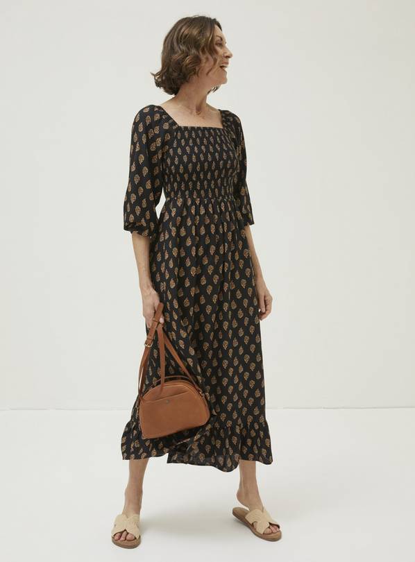 FATFACE Adele Desert Woodblock Midi Dress 14