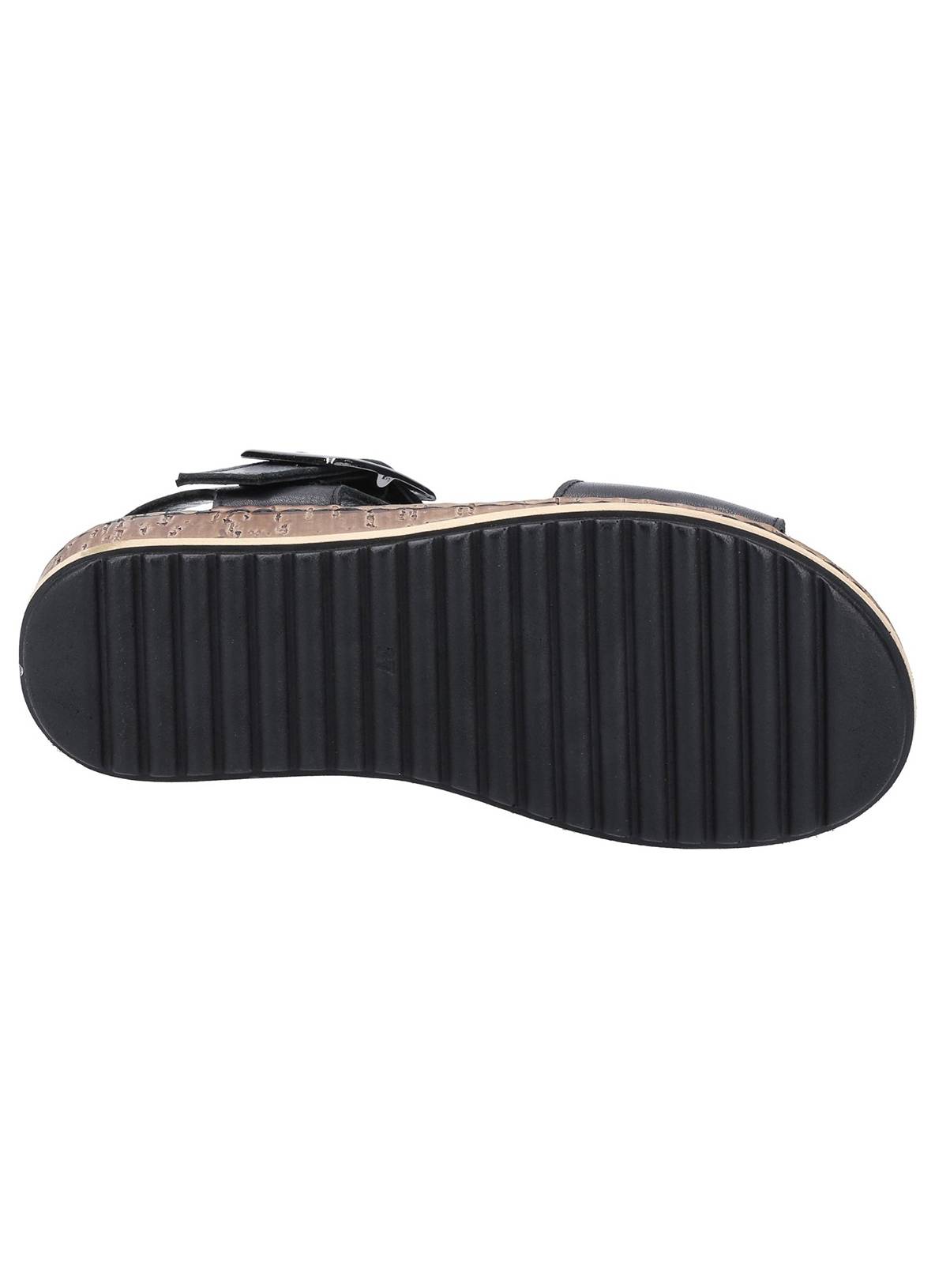 HUSH PUPPIES Ellie Leather Sandals Black 5 - Image 3