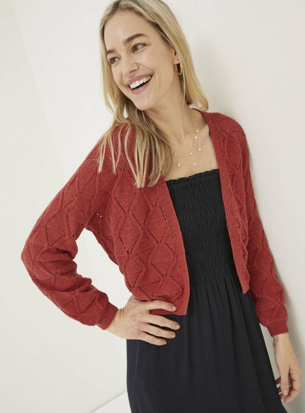 Buy FATFACE Anna Pointelle Cardigan 12 | Cardigans | Tu