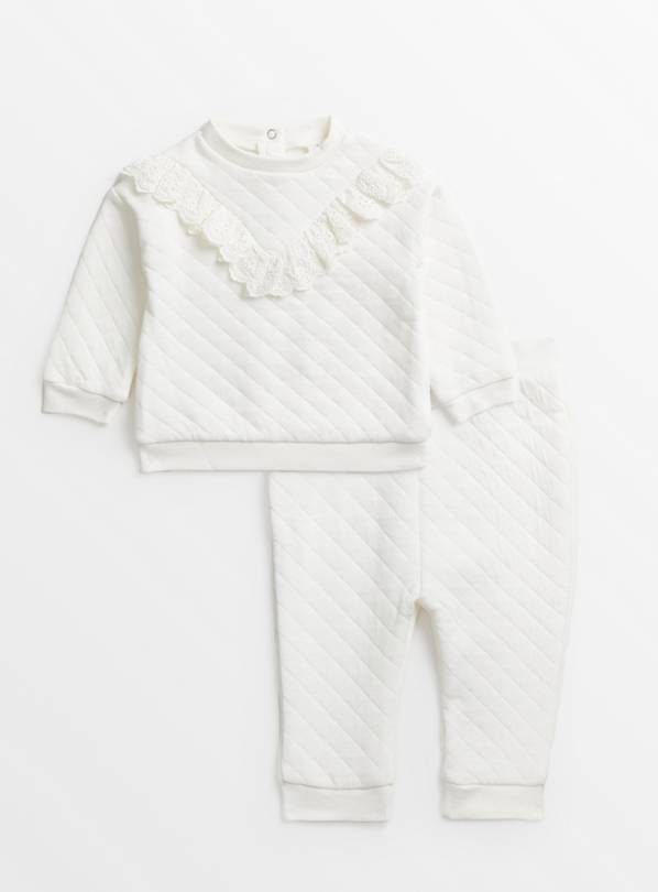 Buy Cream Quilted Sweatshirt & Leggings 69 months Outfits and sets
