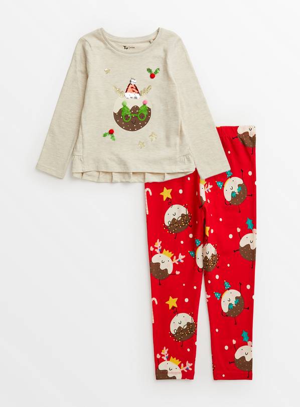 Christmas Pajamas Tu Pyjamas Girls Buy Christmas Pudding Red