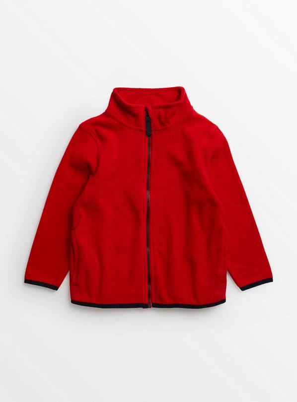 Red Zip-Through Fleece 3-4 years