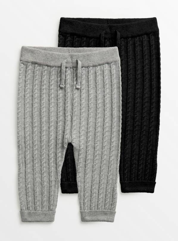 Cable Knit Leggings 2 Pack, Baby