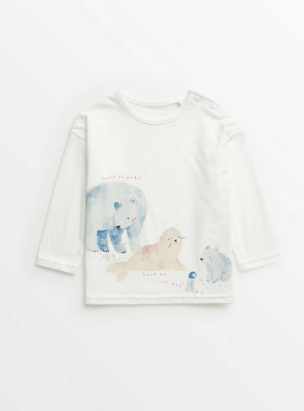 Buy White Arctic Animals Top 69 months Tops and tshirts Argos