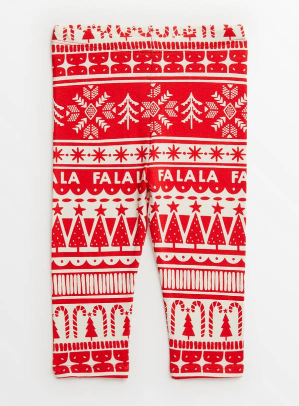 Buy Red Christmas Fair Isle Leggings 18-24 months, Trousers and leggings