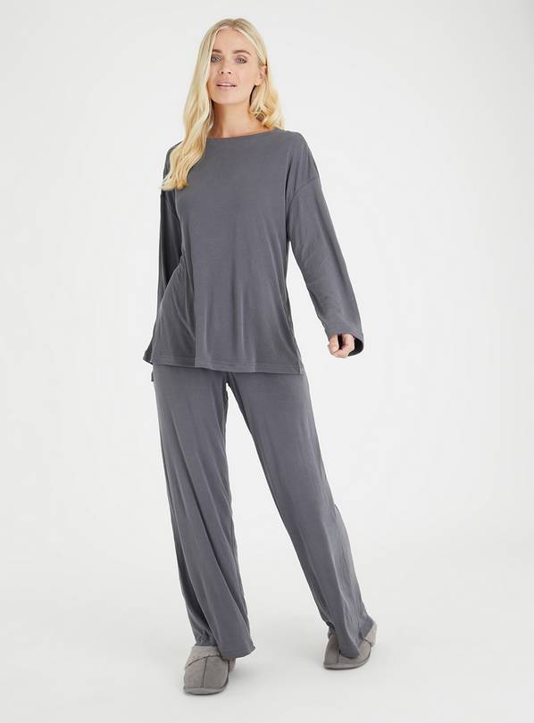 Buy Grey Textured Pyjamas 24 Pyjamas Tu