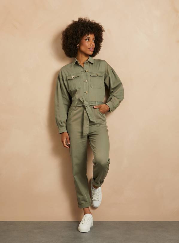 Womens store khaki jumpsuit