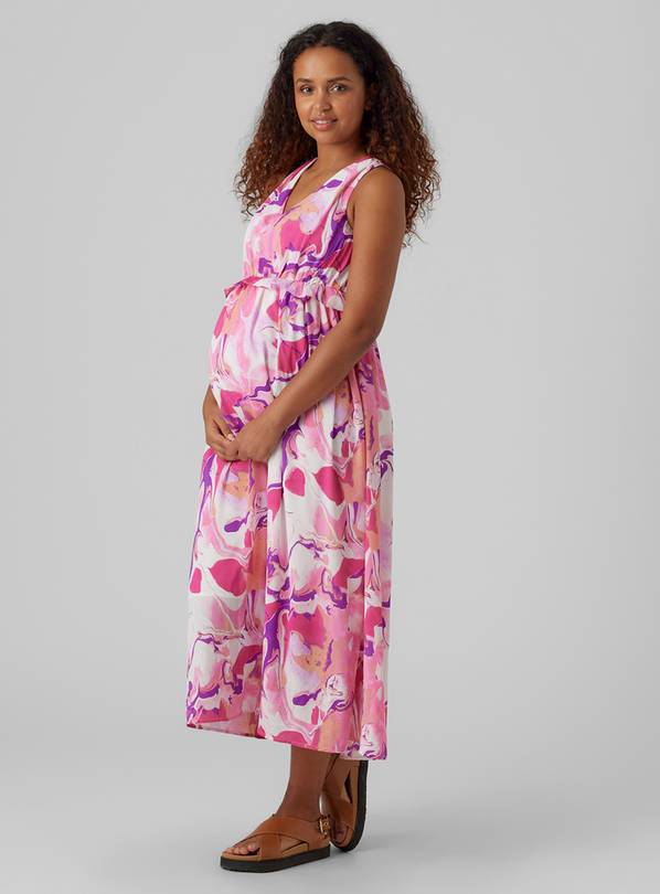 MAMALICIOUS Esra Sleeveless Midi Maternity Dress L