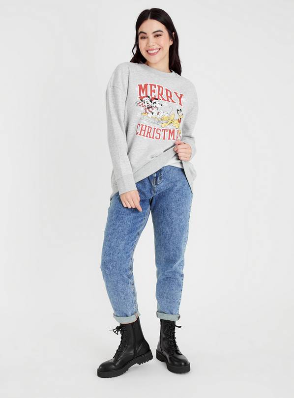 Buy Disney Mickey Mouse Oversized Christmas Sweatshirt M | Hoodies